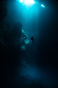 Man swimming in sea