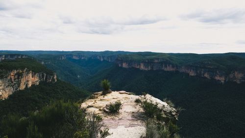 High angle view of landscape against sky