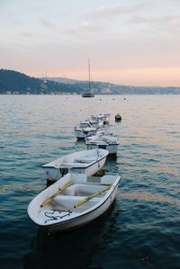 Boat sailing in sea