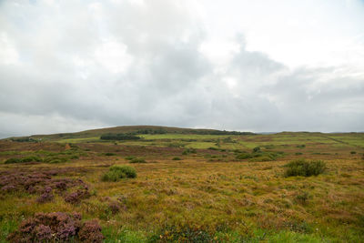 Scenic view of field against sky in the scottish highlands