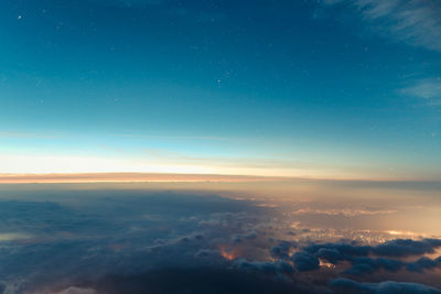 Scenic view of cloudscape against blue sky