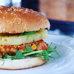 Close-up of served food