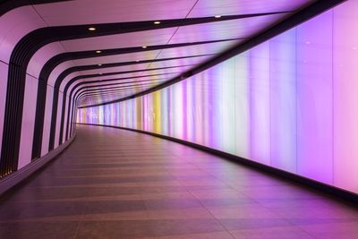 View of illuminated tunnel