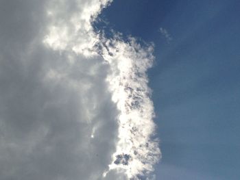 Low angle view of cloudy sky