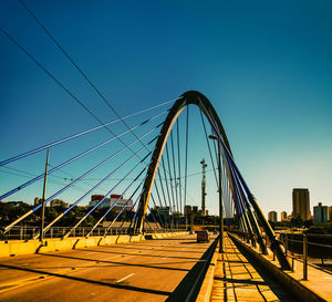 View of suspension bridge against blue sky - sao paulo