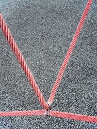 High angle view of rope