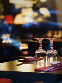 Close-up of bar on table