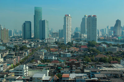 Cityscape of bangkok city , thailand . view vision from my condominium