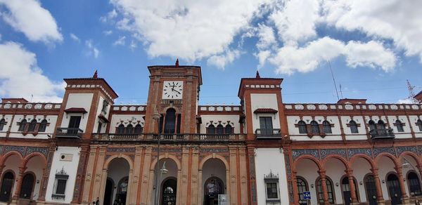 Low angle view of historic building against sky