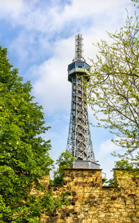 Low angle view of tower against sky