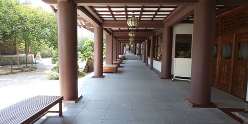 Empty corridor of building