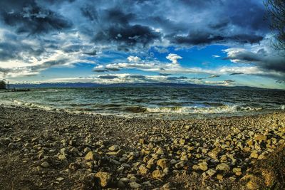 Scenic view of sea against sky