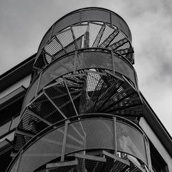 Low angle view of modern building against sky