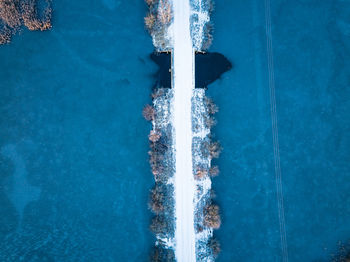 High angle view of swimming pool