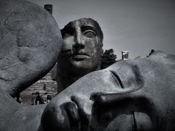 Close-up of statue against clear sky