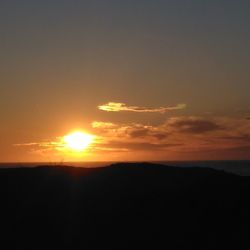 Scenic view of landscape at sunset