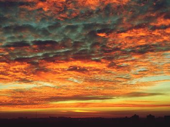 Scenic view of landscape against cloudy sky