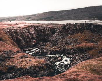 Iceland  hengifoss canyon