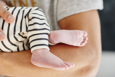 Close-up of woman holding hands