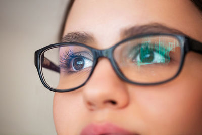 Close-up portrait of young woman