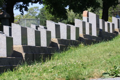 Titanic gravesites in a row