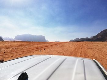 Scenic view of desert against sky