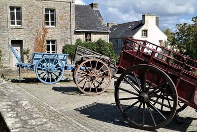 Wagons in old building