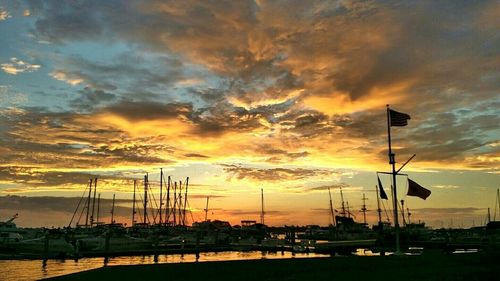 Scenic view of dramatic sky during sunset