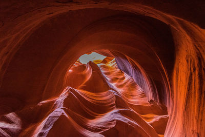 Low angle view of rock formation