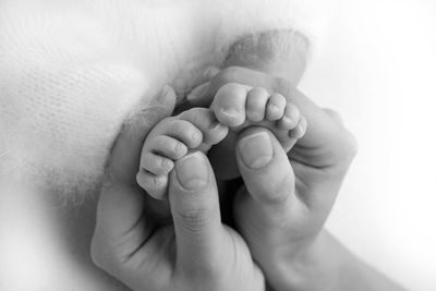 Close-up of baby feet