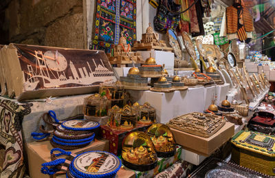 Various food for sale at market stall