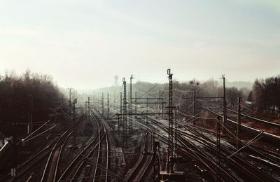 Railroad tracks against sky