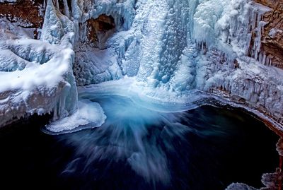 Frozen waterfall