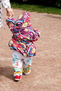 Rear view of child in casual clothing