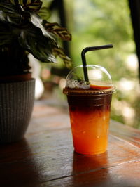 Close-up of drink on table