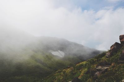 Clouds over mountains