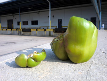 Close-up of apples on table