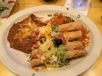 Close-up of served food