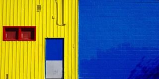 View of multi colored wall