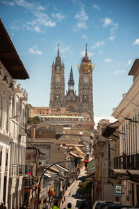 Low angle view of buildings against sky