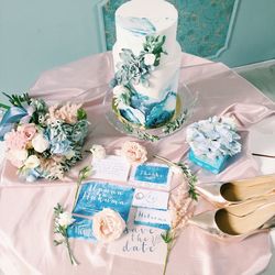 High angle view of flower bouquet on table