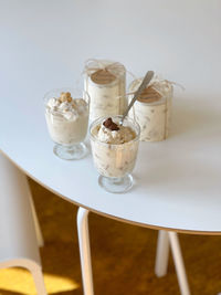 Close-up of dessert on table