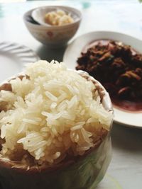 Close-up of served food in bowl