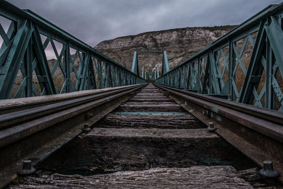 Railway bridge against sky