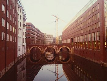 View of bridge over canal
