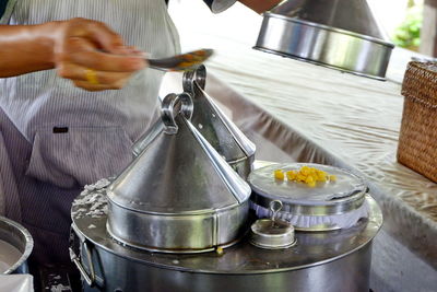 Man preparing food in kitchen