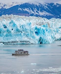 Scenic view of frozen sea