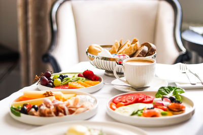 Close-up of food on table