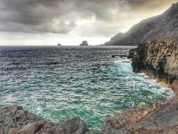 Scenic view of sea against sky