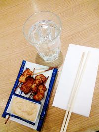 Close-up of food on table